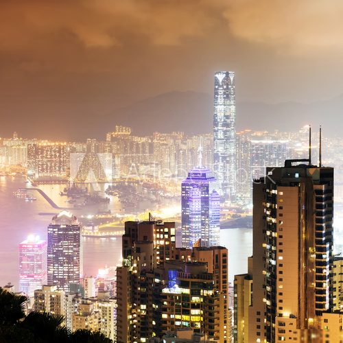 Hong Kong skyline  Fototapety Miasta Fototapeta