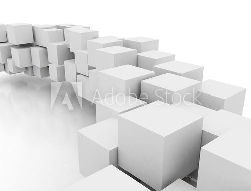 Abstract 3d cubes  Optycznie Powiększające Fototapeta