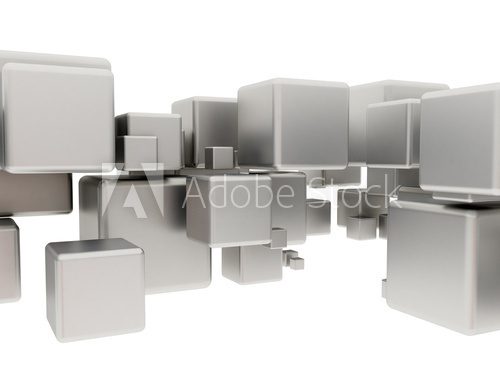 3d cubes abstract technology  Optycznie Powiększające Fototapeta