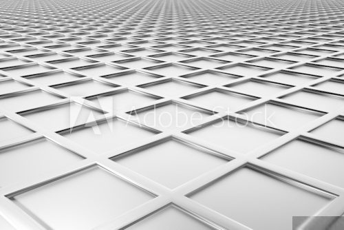 Metallic diamond flooring perspective view  Optycznie Powiększające Fototapeta