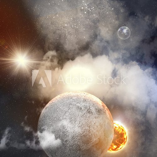 Image of planets in space  Fototapety Kosmos Fototapeta