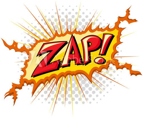 Zap - Comic Expression Vector Text  Fototapety Komiks Fototapeta