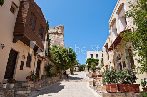 Old town in Rethymno city on the island of Crete. Greece.  Fototapety Uliczki Fototapeta