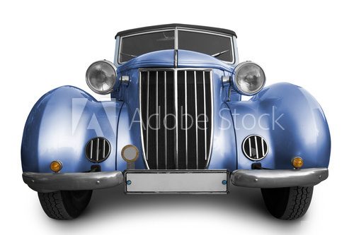 Old blue car  Pojazdy Obraz
