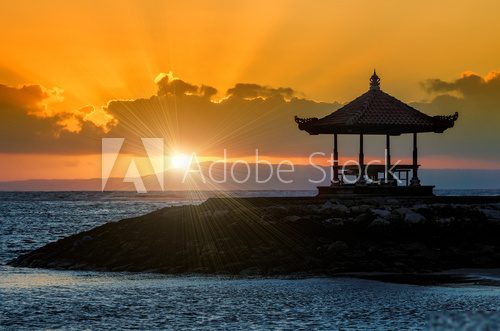 sunset in bali beach  Obrazy do Łazienki Obraz