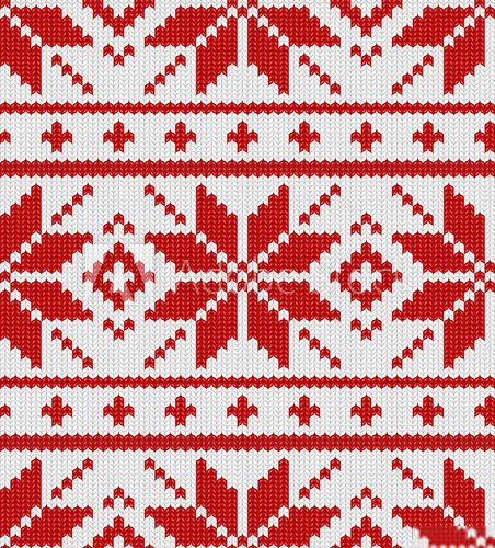 scandynavian knitted pattern  Styl skandynawski Fototapeta