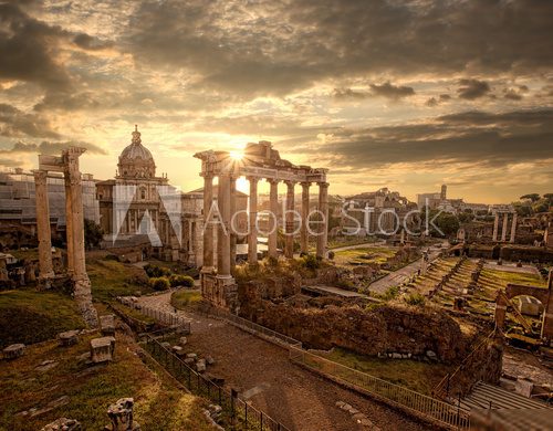 Famous Roman ruins in Rome, Capital city of Italy  Obrazy do Salonu Obraz