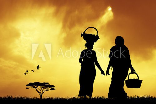 African women  Afryka Fototapeta