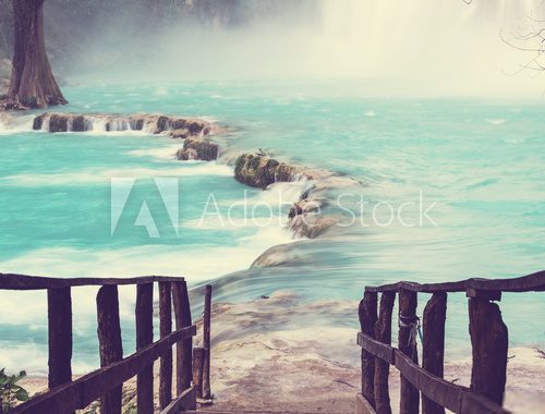 Waterfall in Mexico  Fototapety Wodospad Fototapeta