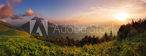Roszutec peak in sunset - Slovakia mountain Fatra  Fototapety Góry Fototapeta