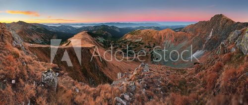 Panoramic view of Slovakia mountain at autumn - Low Tatras - Dum  Fototapety Góry Fototapeta