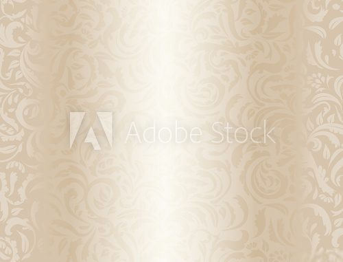 Luxury cream background with floral pattern Styl Klasyczny Fototapeta