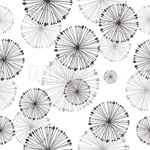 seamless pattern of dandelion Styl Klasyczny Fototapeta