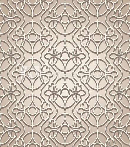 Abstract beige lace seamless pattern Styl Klasyczny Fototapeta