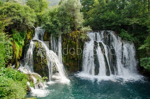 Waterfalls of Una river in Martin Brod, National park Una - Bosnia and Herzegovina Fototapety Wodospad Fototapeta