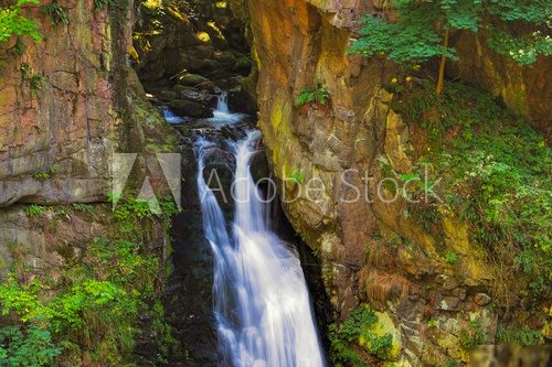 WÃ¶lfelfall Wasserfall im Glatzer Land, Schlesien - waterfall Woelfelfall in Silesia Fototapety Wodospad Fototapeta