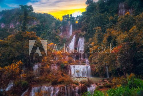 The beauty of Thi lo Su Waterfall Umphang,Thailand Fototapety Wodospad Fototapeta