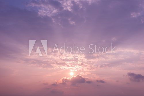 sunset sky background  with the colors of rose quartz and serenity Fototapety Pastele Fototapeta