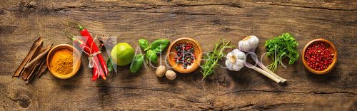 Various herbs and spices Obrazy do Jadalni Obraz