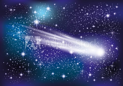 Comet in space. Fototapety Kosmos Fototapeta
