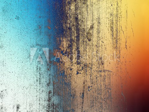 Blue and orange abstract background illustration Abstrakcja Obraz