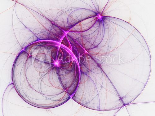 Purple fractal swirly pattern, digital artwork for creative graphic design Abstrakcja Obraz