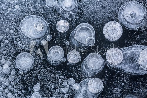 Ice bubbles abstract pattern Abstrakcja Obraz