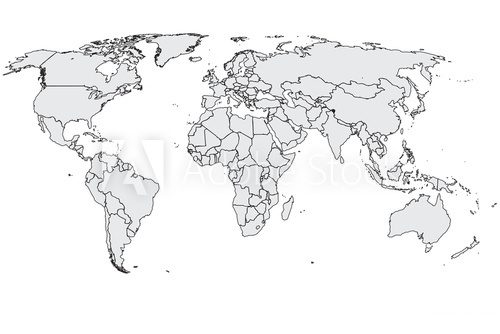 World Map  Mapa Świata Fototapeta