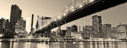 New York City night panorama  Architektura Plakat