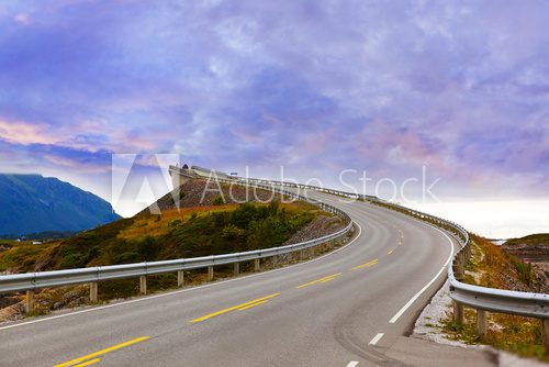 Fantastic bridge on the Atlantic road in Norway  Pejzaże Plakat