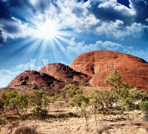 Beautiful colors of Outback in winter season - Australia  Pejzaże Plakat
