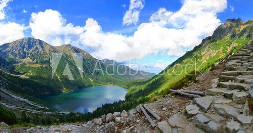 Morskie Oko lake in polish Tatra mountains  Pejzaże Plakat
