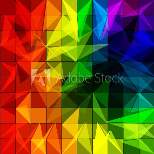 Artystyczna geometria koloru Fototapety 3D Fototapeta