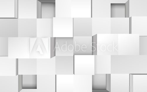 Vector illustration of 3d cubes  Fototapety 3D Fototapeta