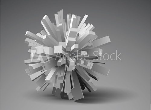 Vector Illustration Of Stylized Globe- City  Fototapety 3D Fototapeta