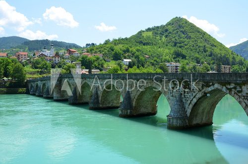 mehmed bridge on drina  Fototapety Mosty Fototapeta