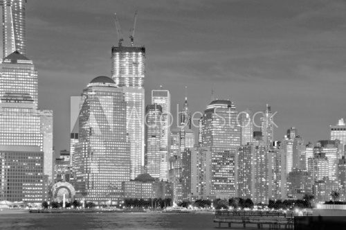 Monochromatyczny Manhattan  Fototapety Czarno-Białe Fototapeta