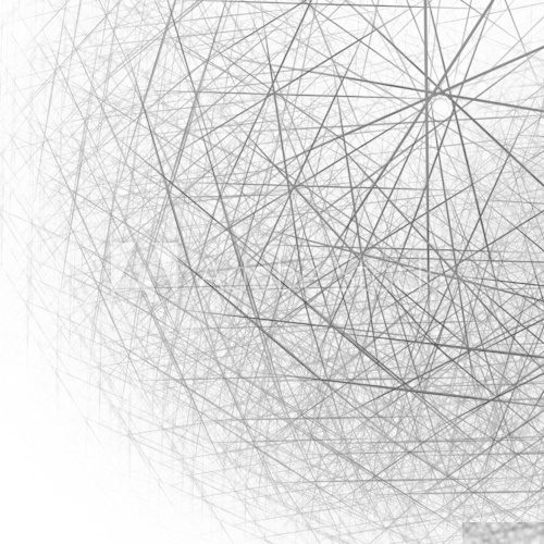3d spherical structure black and white  Fototapety Czarno-Białe Fototapeta