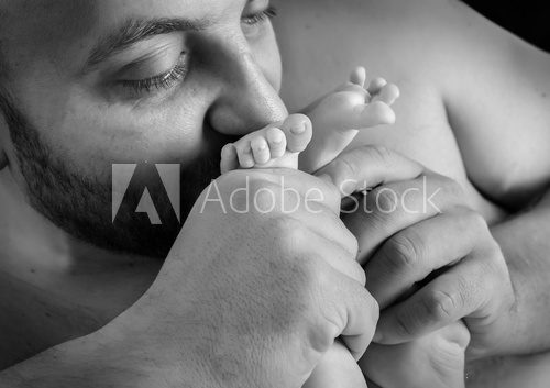Ogrom miłości rodzicielskiej Fototapety Czarno-Białe Fototapeta