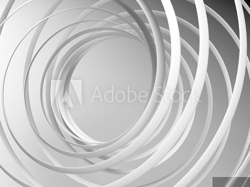 Monochromatyczna spirala pomysłów Fototapety Czarno-Białe Fototapeta