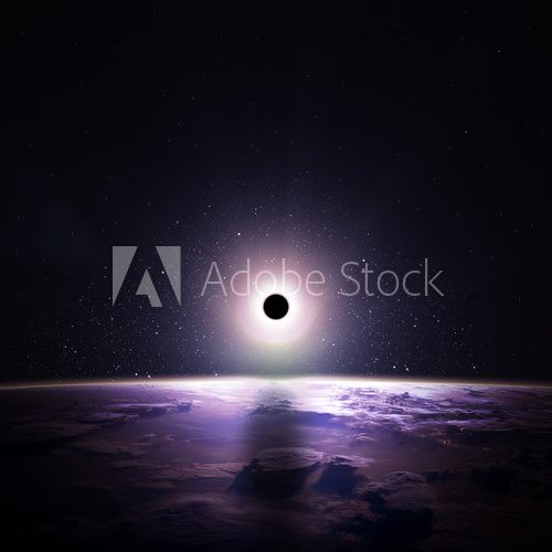 Eclipse of the sun. Elements of this image furnished by NASA  Fototapety Kosmos Fototapeta