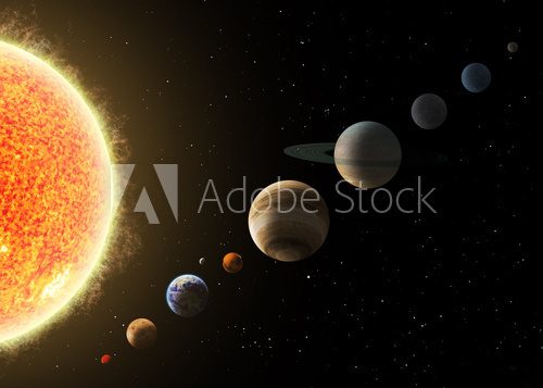 Solar system. Elements of this image furnished by NASA  Fototapety Kosmos Fototapeta