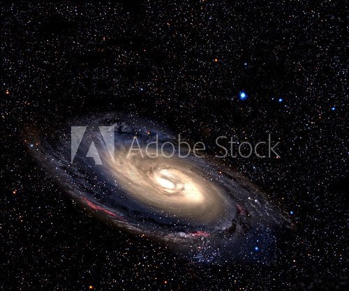 Spiral galaxy in space.  Fototapety Kosmos Fototapeta