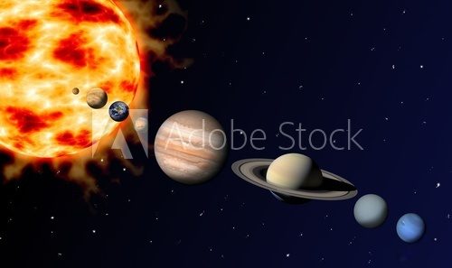 Sonnensystem  Fototapety Kosmos Fototapeta