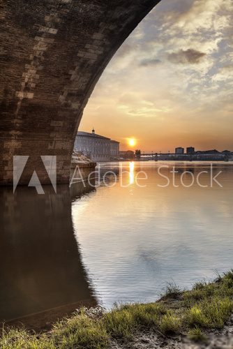 Toulouse Pont Saint-pierre  Zachód Słońca Fototapeta