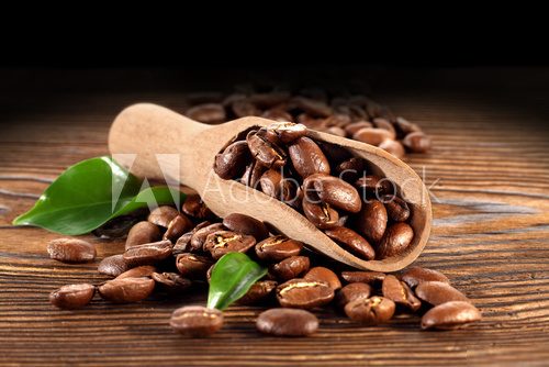 spoon of coffee  Kawa Fototapeta