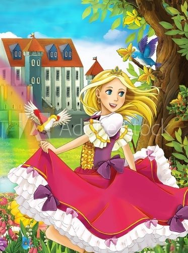 The princess - Beautiful Manga Girl - illustration  Fototapety do Pokoju Dziewczynki Fototapeta