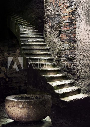 Ancient staircase  Schody Fototapeta