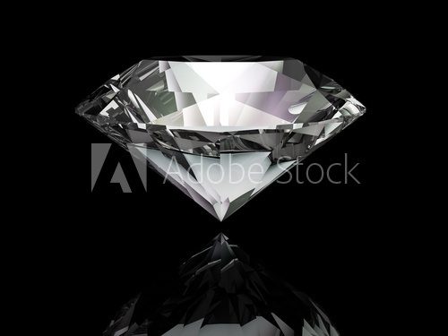 diamond on black background  Fototapety 3D Fototapeta