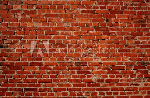 Red brick wall  Mur Fototapeta